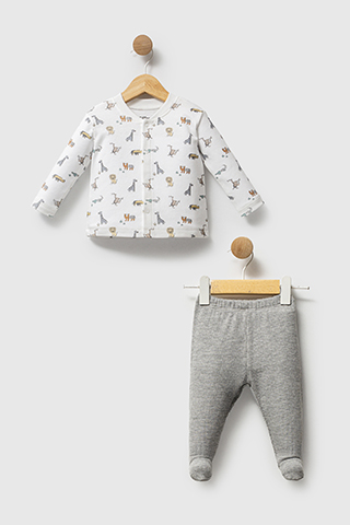 African Animals Theme Hırka 2li Takım